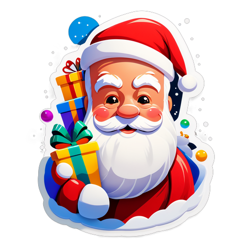 Ilustração moderna do Papai Noel