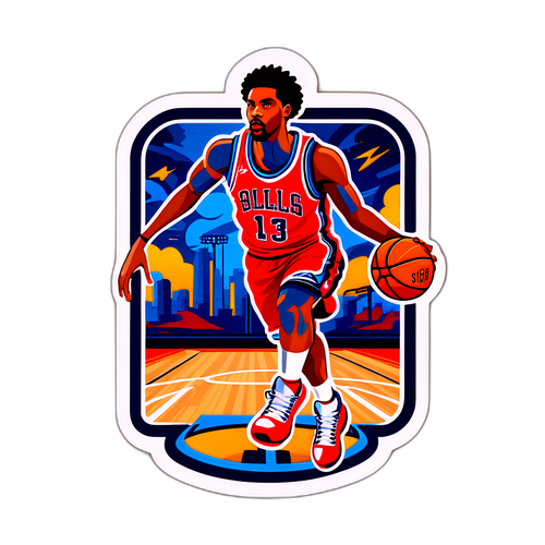 एनबीए-थीम वाला स्टिकर