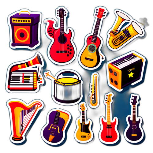 Instruments Musicaux Stylisés pour 'Star Academy'