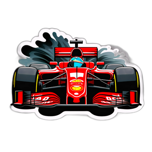 Stiker Kereta Formula 1 yang Dinamik