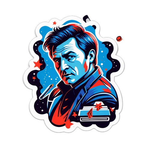 Наклейки, що ілюструють успіхи Вадима Колесника у фільмах та музиці