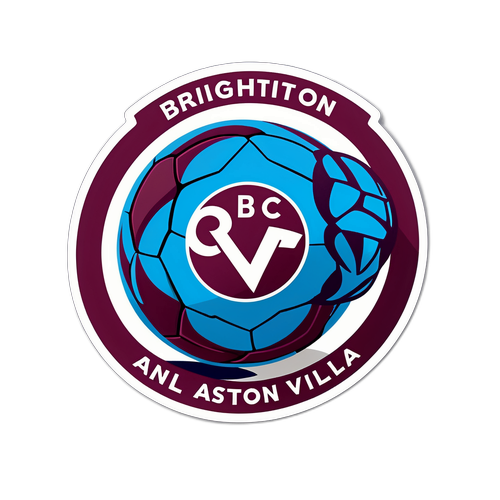 Sticker mit den Logos von Brighton und Aston Villa