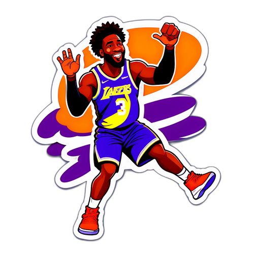 Cartoon-Style Mitchell Robinson Block Move Sticker