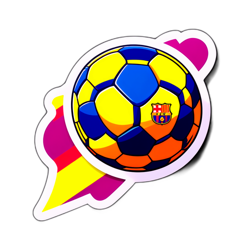 Adhesivo vibrante de fútbol