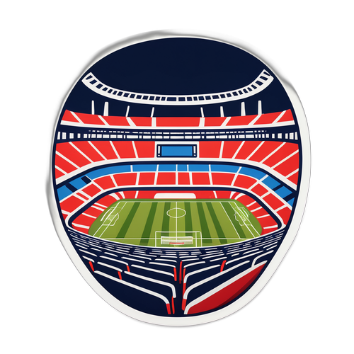 Sticker ya Uwanja wa Soka wa Mashabiki wakishangilia