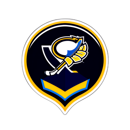 Стильный логотип команд Филадельфии и Питтсбурга с хоккейной шайбой и клюшками