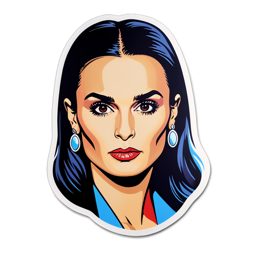 Adesivo Estilizado de Demi Moore