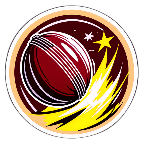 Dynamic Cricket Ball Sticker