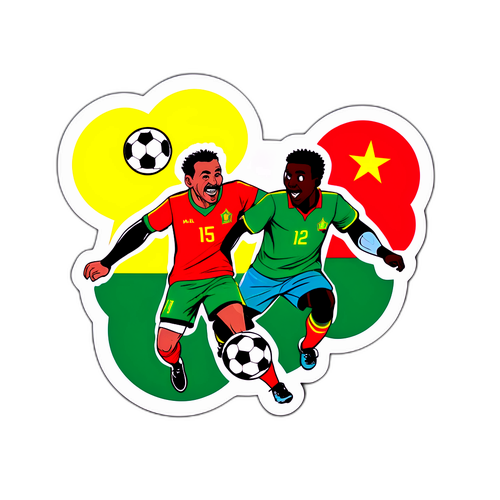 Hình ảnh hài hước về trận đấu giữa Morocco và Mali