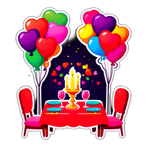 Una cena romantica colorata per San Valentino