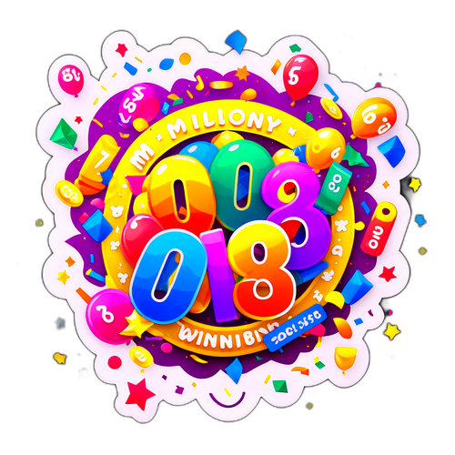 Adesivo Colorato della Lotteria 'Million Day'