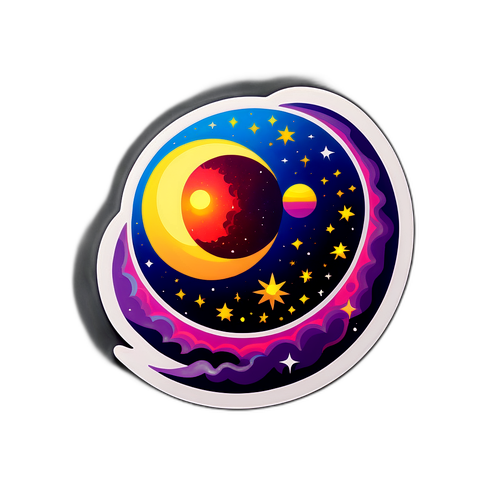 Adesivo Celeste: Eclissi Colorata