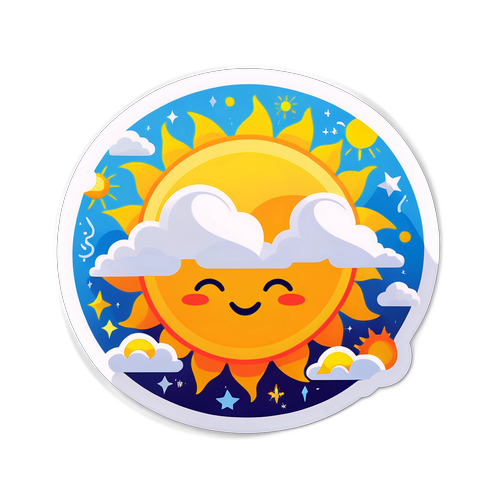 आज का मौसम: रंगीन सूरज