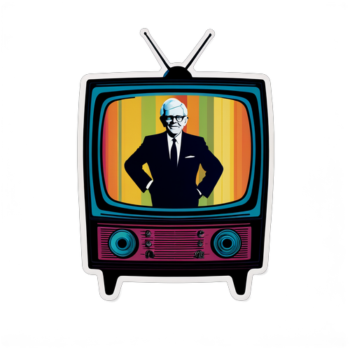 Blast from the Past: Relive the Iconic Phil Donahue Era with This Vibrant Retro Sticker!