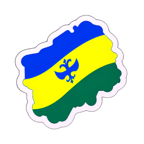 Шаблон з Харкiвською областю, підкреслений кольорами національного прапора