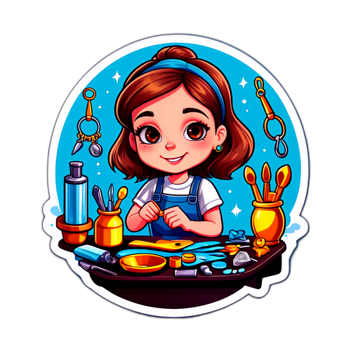 Šárka Krausová u výrobny šperků