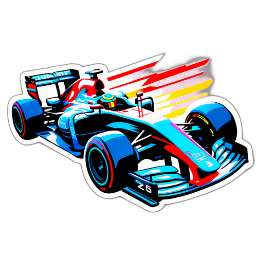 Moderne design med F1-bil på racerbane