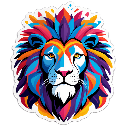 Stylisiertes Löwenporträt