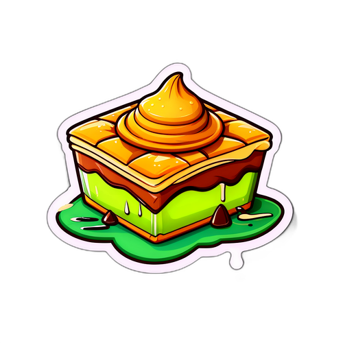 Γλυκό μπακλαβάς σε καρτούν στυλ