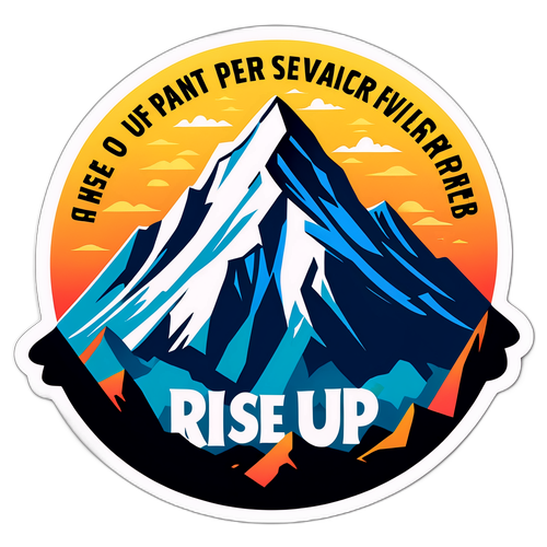 Rise Up Mountain Peak Sticker