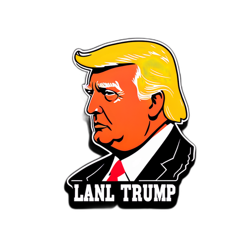 Pekak Siluet Minimalis Donald Trump