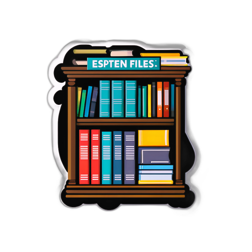 Bizarr könyvespolc "Epstein fájlokkal"