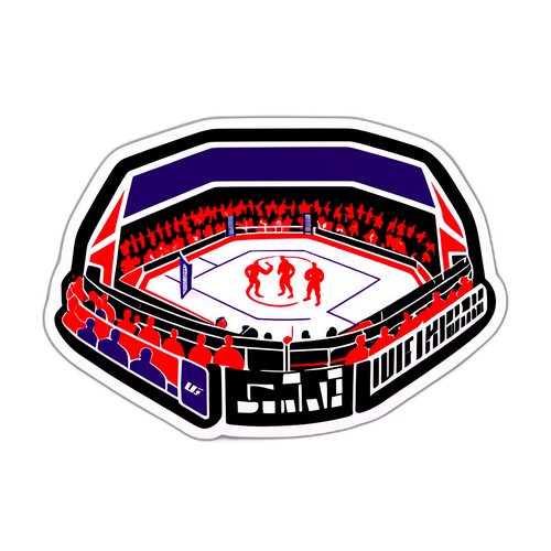 UFC 경기장에서의 열정적인 관중