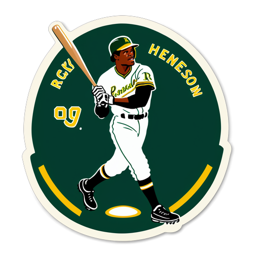 Retro Rickey Henderson Tribute Sticker