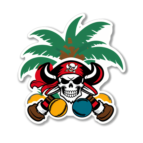 Vibrant Pirate Mascot Sticker