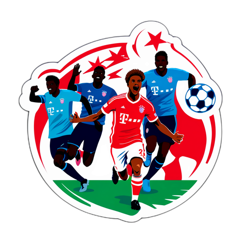 Malikhain at Energetikong Sticker ng Labanan sa Pagitan ng RB Salzburg at Bayern