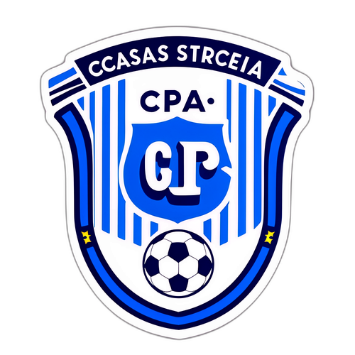 Rekaan Sticker Bold Casa Pia dan Jalur Biru Putih Porto