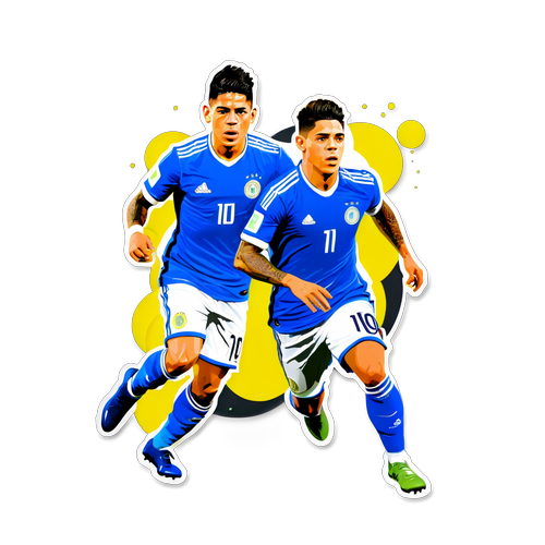 A Intensa Conexão entre Futebol e Música: James Rodríguez e Zezé Di Camargo em Um Sticker Irresistível!