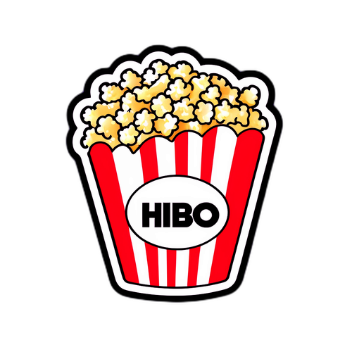 Autocolant cu popcorn stilizat