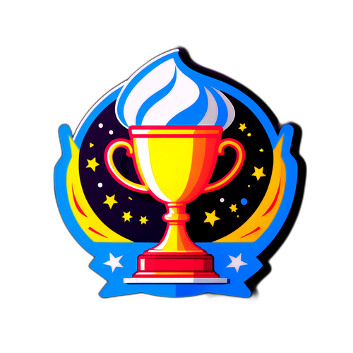 E4 jako vítězný pohár symbolizující úspěch a inovaci