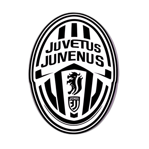 Sticker met het Juventus-logo in innovatieve stijl