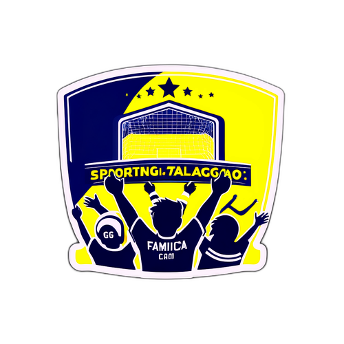 Виртуальный экран с моментом игры Спортинг – Фамаликао, зрители в восторге.