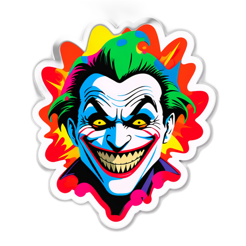 Μοντέρνο Μινιμαλιστικό Αυτοκόλλητο με Χαμόγελο του Τζόκερ