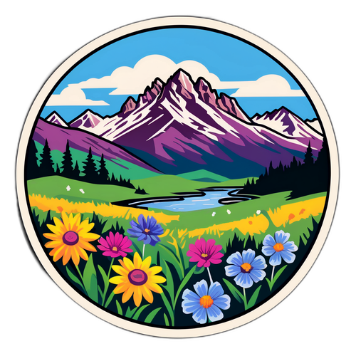 Adesivo che celebra la bellezza naturale del Montana