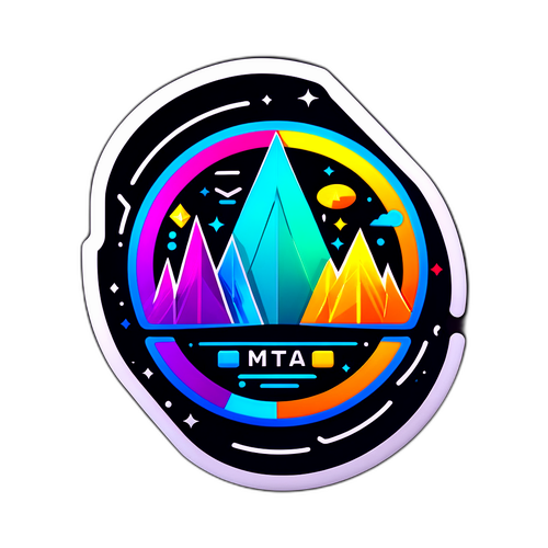 Meta-logo futuristisella tyylillä