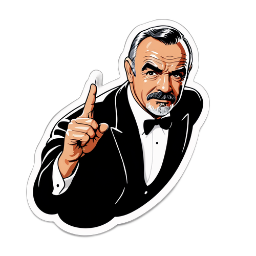 Sticker van Sean Connery in iconische pose