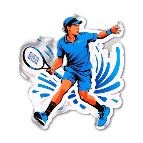 Sticker ya Jannik Sinner na Tegi ya Tennis