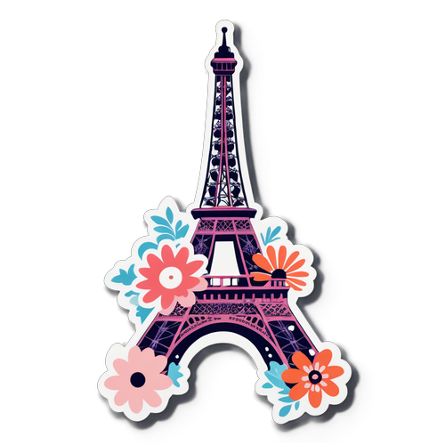 Paris en Fleur : Éveillez votre cœur avec l'Eiffel et des motifs enchanteurs!