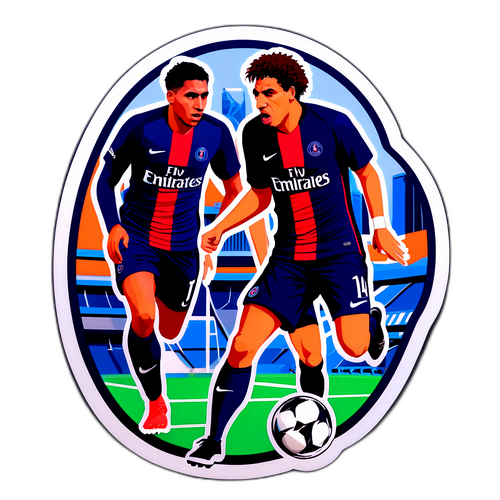 Autocolant dedicat meciului PSG Inter