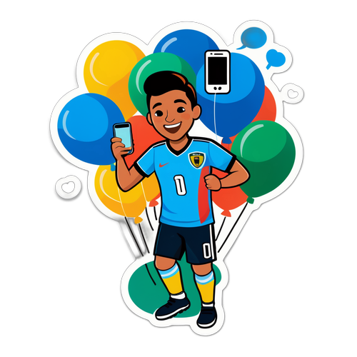 फुटबॉल का जश्न मनाता प्रशंसक