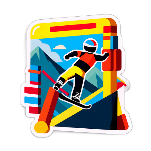 Slalom z kolorowymi bramkami