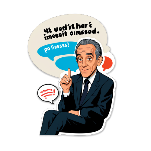 Humoristische sticker van Thierry Ardisson