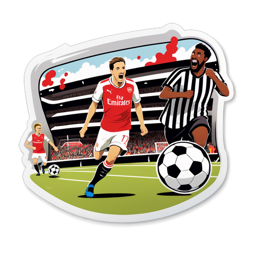 Ilustracja meczu piłkarskiego Arsenal kontra Newcastle