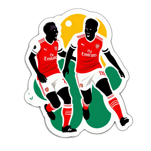 阿森納與諾丁漢森林比賽瞬間貼紙