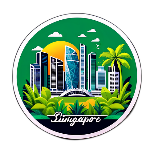 Сингапур с известными достопримечательностями