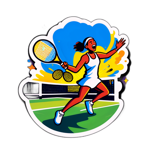 Tennis Match Atmosfære Sticker